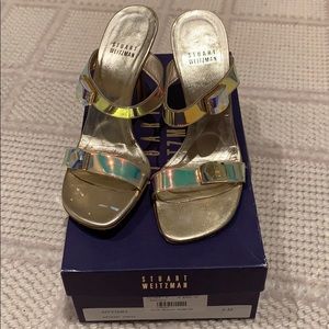 Stuart Weitzman Gold Mystic Sandals Size 6M
